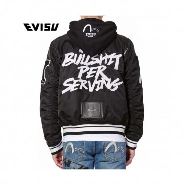 Evisu Mens Embroidery Evisukuro Casual Jacket - 에비수 2019 남성 자수 갈매기 캐쥬얼 자켓 Evi04x