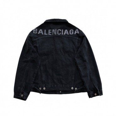 Balenciaga 2019 Mens Cubic Logo Denim Jacket - 발렌시아가 2019 남성 큐빅 로고 데님 자켓 Bal018x.Size(36 