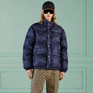 구찌 남성 블루 덕다운 패딩 - Gucci Mens Blue Padding 
