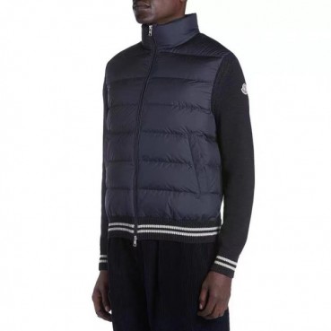 몽클레어 남성 클루니 패치 로고 다운 패딩 - Moncler Mens Navy Down Padding 