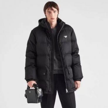 프라다 남성 블랙 다운 패딩 - Prada Mens Black Down Padding 