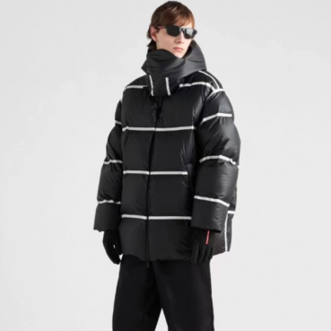 프라다 남성 블랙 다운 패딩 - Prada Mens Black Down Padding 