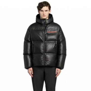 프라다 남성 블랙 패딩 자켓 - Prada Mens Black Jackets 