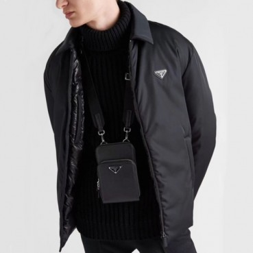 프라다 남성 블랙 패딩 자켓 - Prada Mens Black Jackets 
