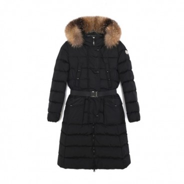 몽클레어 여성 구스다운 블랙 롱패딩 - Moncler Womens Black Padding 