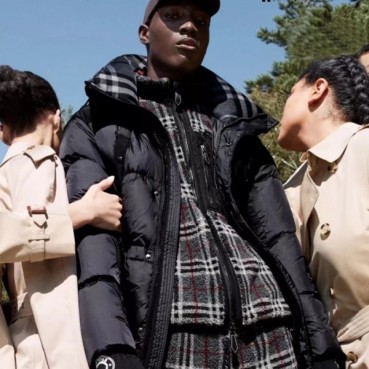 버버리 남성 네이비 구스다운 롱패딩 - Burberry Mens Navy Padding 