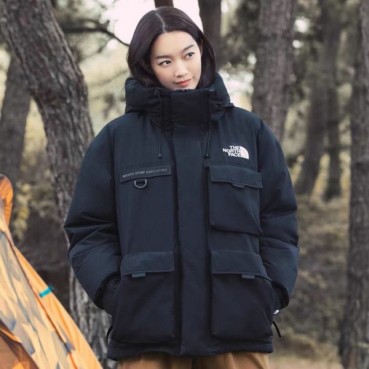 노스페이스 남/녀 블랙 구스다운 파카 - The North Face Unisex Black Parka 