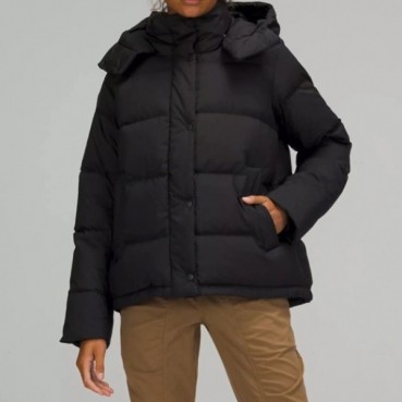 룰루레몬 여성 구스다운 블랙 패딩 - Lululemon Womens Black Padding 