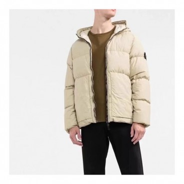 스톤아일랜드 남성 베이지 구스다운 패딩 - Stone Island Mens Beige Padding 