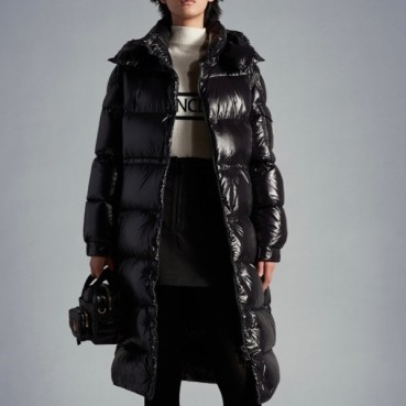 몽클레어 여성 덕다운 블랙 롱패딩 - Moncler Womens Black Padding 
