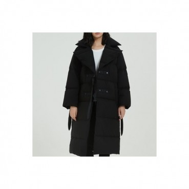 질샌더 여성 구스다운 블랙 롱패딩 - Jil Sander Womens Black Padding 
