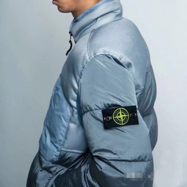 스톤아일랜드 남성 블루 구스다운 패딩 - Stone Island  Mens Blue Padding 