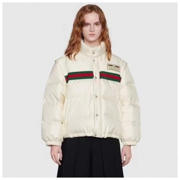 구찌 여성 모던 화이트 패딩 -  Gucci Womens White Padding 