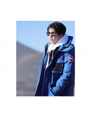 Canada goose  Unisex Patch Logo Casual Goose Down Padding Parka Blue - 캐나다구스 2021 남자 패치 로고 캐쥬얼 구스다운 패딩 파카 Can0386x Size(xs 