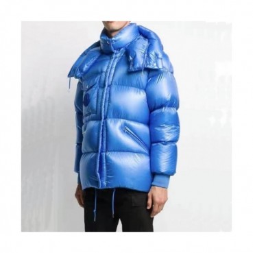 Moncler  Mm/Wm Patch Logo Modern Down Padding Blue - 몽클레어 2021 남/녀 패치 로고 모던 다운 패딩 Moc02411x Size(0 