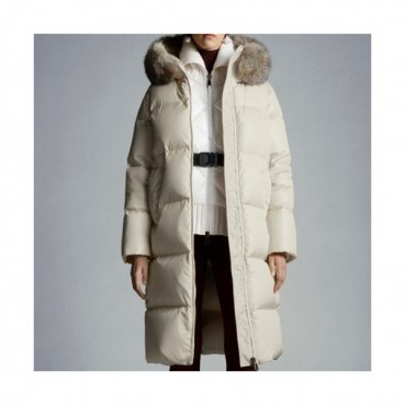 Moncler  Womens Patch Logo Modern Duck Down Long Padding White - 몽클레어 2021 여성 패치 로고 모던 덕다운 롱패딩 Moc02385x Size(0 