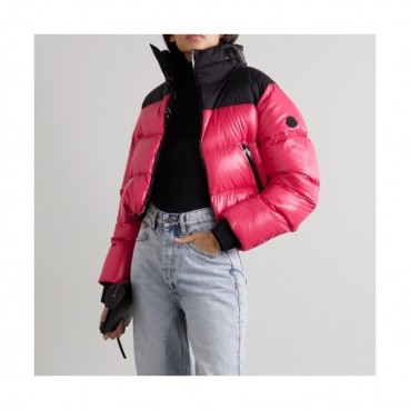 Moncler  Womens Patch Logo Modern Duck Down Long Padding Pink - 몽클레어 2021 여성 패치 로고 모던 덕다운 롱패딩 Moc02380x Size(0 