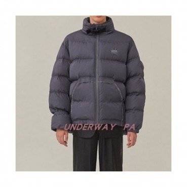 ADER  Mm/Wm Patch Logo Modern Down Padding Blue - 아더 2021 남/녀 패치 로고 모던 다운 패딩 Ade0070x Size(A1 