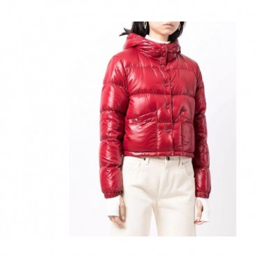 Moncler   Womens Patch Logo Modern Duck Down Long Padding Red - 몽클레어 2021 여성 패치 로고 모던 덕다운 롱패딩 Moc02368x Size(s 