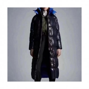 Moncler   Womens Patch Logo Modern Duck Down Long Padding Navy - 몽클레어 2021 여성 패치 로고 모던 덕다운 롱패딩 Moc02352x Size(0 