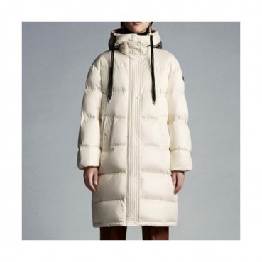 Moncler   Womens Patch Logo Modern Duck Down Long Padding Beige - 몽클레어 2021 여성 패치 로고 모던 덕다운 롱패딩 Moc02301x Size(0 