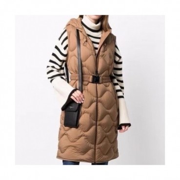 Moncler  Womens Patch Logo Modern Duck Down Padding Vest Camel - 몽클레어 2021 여성 패치 로고 모던 덕다운 패딩 베스트 Moc02278x Size(1 