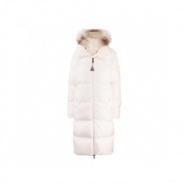 Moncler  Womens Patch Logo Modern Goose-down Padding White 