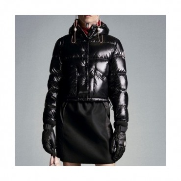 Moncler   Womens Patch Logo Modern Duck Down Short Padding Black - 몽클레어 2021 여성 패치 로고 모던 덕다운 숏패딩 Moc02236x Size(0 