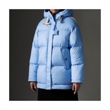 Moncler   Womens Patch Logo Modern Duck Down Short Padding Blue - 몽클레어 2021 여성 패치 로고 모던 덕다운 숏패딩 Moc02227x Size(0 
