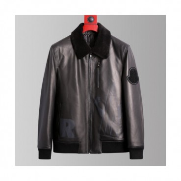 Moncler 2019 Womens Patch Logo Modern Leather Down Padding - 몽클레어 2019 여성 패치 로고 모던 레더 다운패딩 Moc0753x.Size(m 