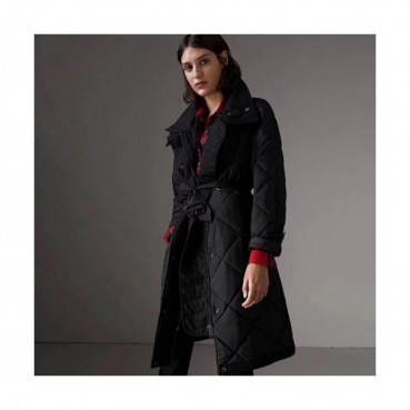 Burberry 2019 Ladies Diamond Quilting Long Padding - 버버리 다이아몬드 퀄팅 패딩 롱 코트 Bur0517x.Size(xs 