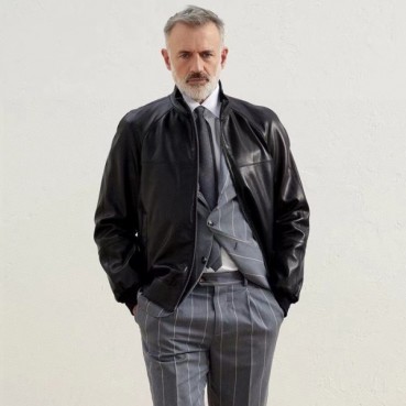 브루넬로쿠치넬리 남성 가죽 자켓 - Brunello Cucinelli Mens Leather Jacket 