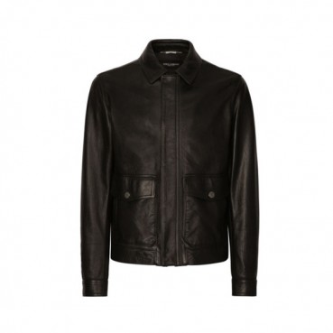 돌체앤가바나 남성 가죽 자켓 - Dolce&Gabbana Mens Black Jackets 