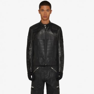 지방시 남성 블랙 가죽 자켓 - Givenchy Mens Black Jackets 