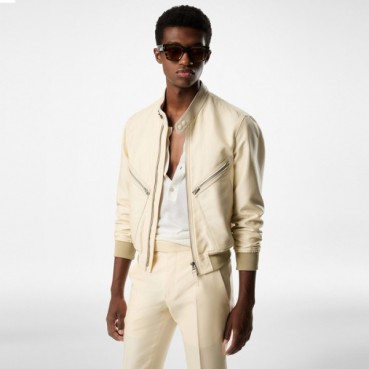 에르메스 남성 크림 가죽 자켓 - Hermes Mens Cream Jackets 