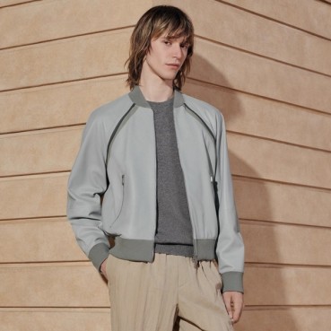 에르메스 남성 그레이 가죽 자켓 - Hermes Mens Gray Jackets 