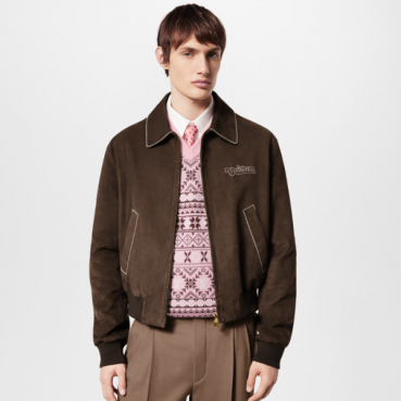 루이비통 남성 브라운 스웨이드 가죽 자켓 - Louis vuitton Mens Brown Jackets 