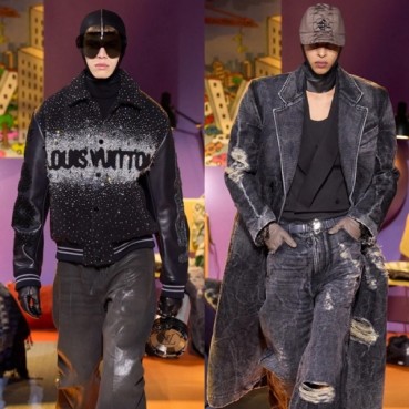 루이비통 남성 블랙 가죽 자켓 - Louis vuitton Mens Black Jackets 