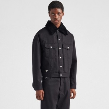 프라다 남성 블랙 가죽 자켓 - Prada Mens Black Jackets 