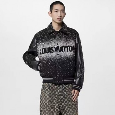루이비통 남성 가죽 자켓 - Louis vuitton Mens Black Jackets 