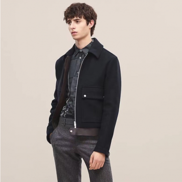 에르메스 남성 모던 블랙 가죽 자켓 - Hermes Mens Black Jackets 
