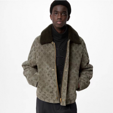 루이비통 남성 카키 가죽 자켓 - Louis vuitton Mens Khaki Jackets 