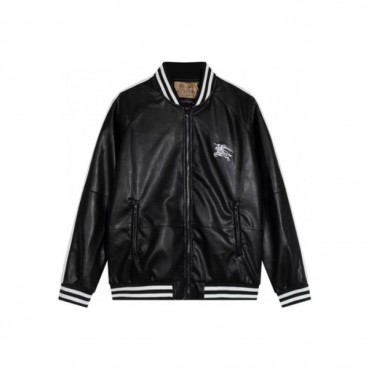 버버리 남성 블랙 가죽 자켓 - Burberry Mens Black Jackets 