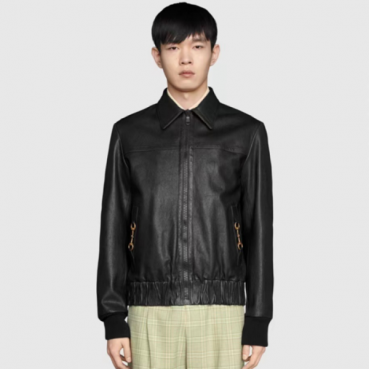구찌 남성 모던 블랙 가죽 자켓 - Gucci Mens Black Jackets 
