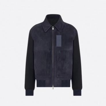 디올 남성 네이비 가죽 자켓 - Dior Mens Navy Jackets 