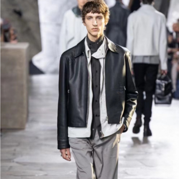에르메스 남성 블랙 가죽 자켓 - Hermes Mens Black Jackets 