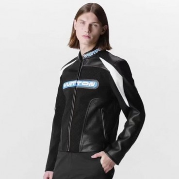 루이비통 남성 블랙 가죽 자켓 - Louis vuitton Mens Black Jackets 