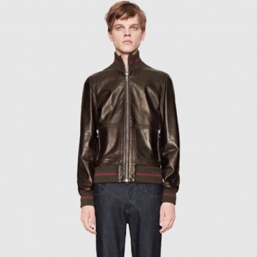 구찌 남성 블랙 가죽 자켓 - Gucci Mens Black Jackets 