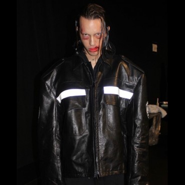 발렌시아가 남성 블랙 가죽 자켓 - Balenciaga Mens Black Jackets 