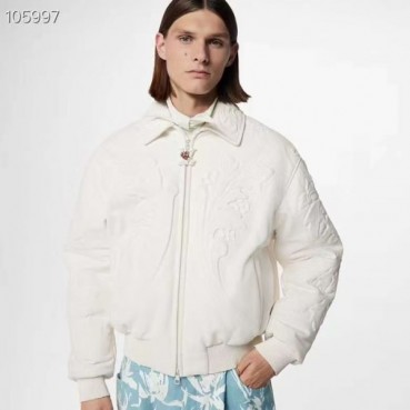 루이비통 남성 화이트 가죽자켓 - Louis vuitton Mens White Jackets 